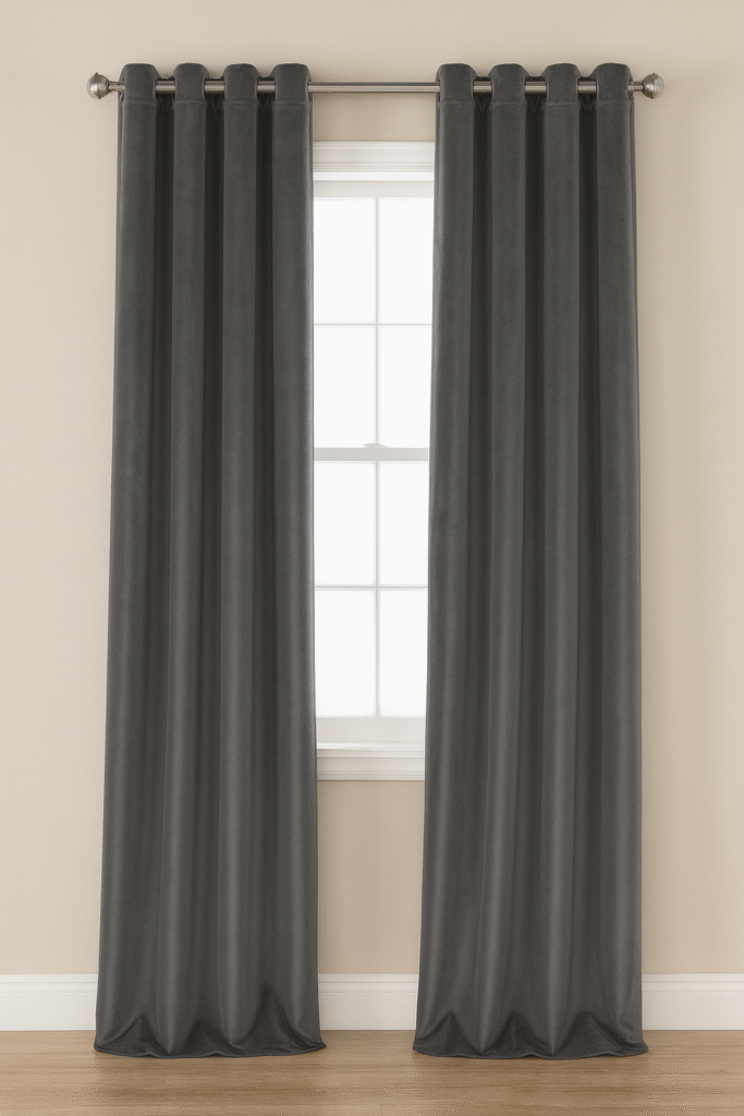 پرده پانچ آماده مخمل کالیفرنیا خاکستری، آرین دِک