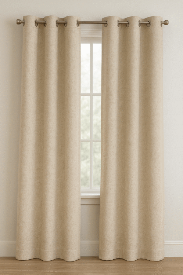 پرده آماده کتان گارنت ضخیم مدل پانچ در انواع رنگ‌ها