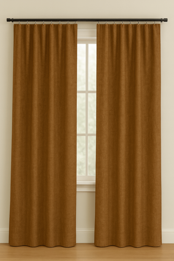 پرده آماده کتان گارنت ضخیم مدل مینیمال در انواع رنگ‌ها