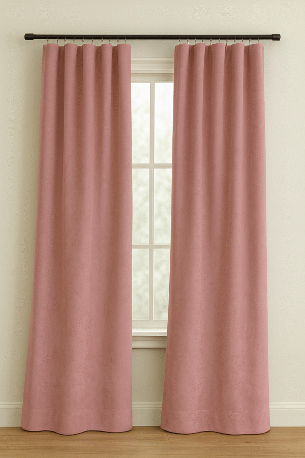 پرده آماده کتان گارنت ضخیم مدل مینیمال در انواع رنگ‌ها