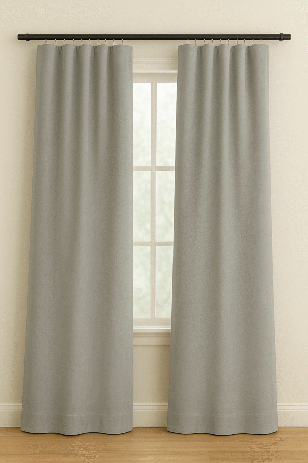 پرده آماده کتان گارنت ضخیم مدل مینیمال در انواع رنگ‌ها