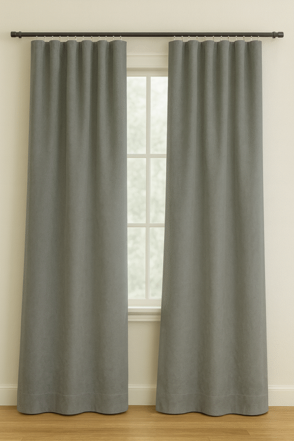 پرده آماده کتان گارنت ضخیم مدل مینیمال در انواع رنگ‌ها