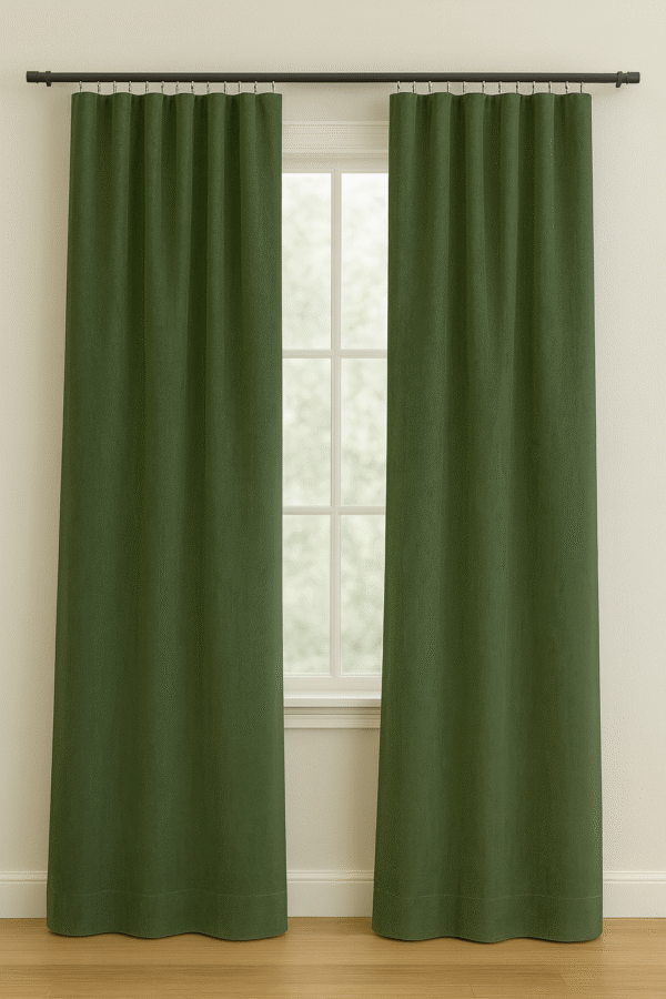 پرده آماده کتان گارنت ضخیم مدل مینیمال در انواع رنگ‌ها