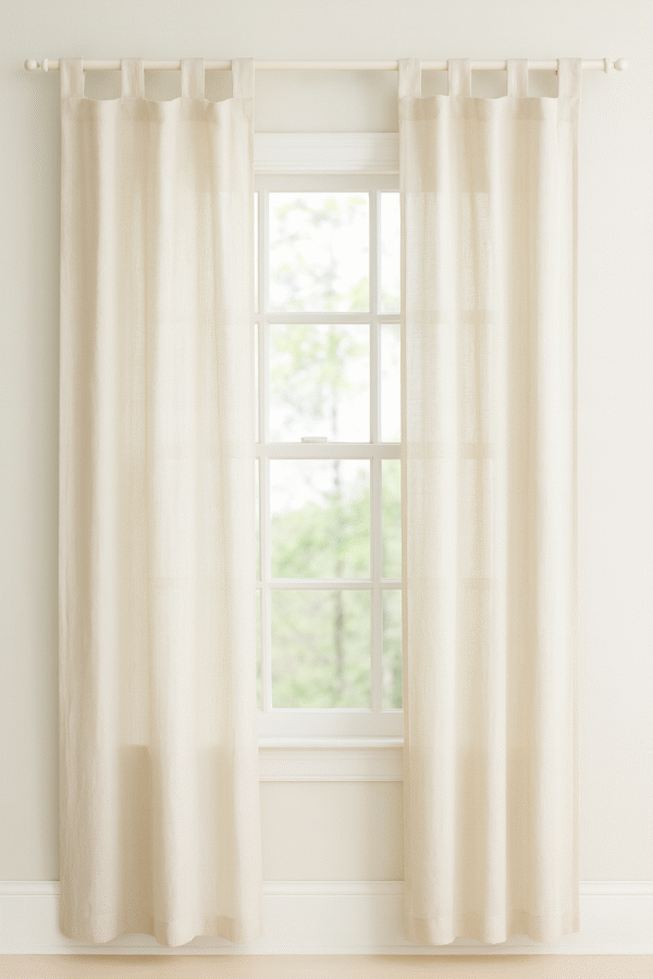 پرده آماده حریر لنوبافت مدل تب‌تاپ در ۳ رنگ