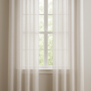 پرده آماده حریر اتوبانی شاین/کریستال مدل پانچ