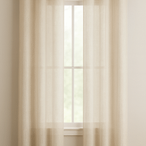 پرده آماده حریر اتوبانی شاین/کریستال مدل مینیمال