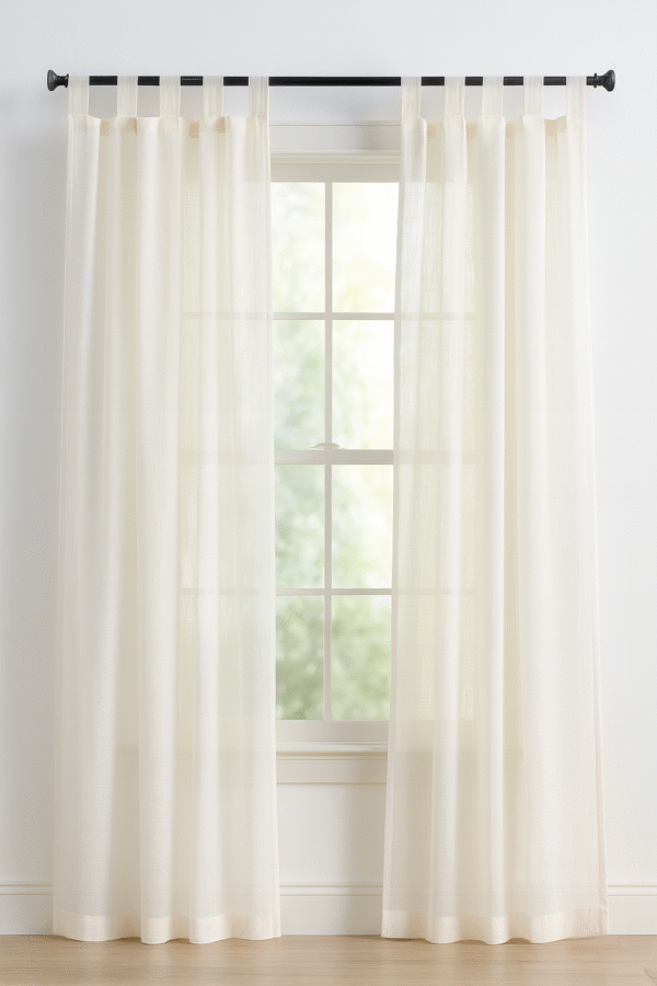 پرده آماده حریر ساده مدل تب‌تاپ