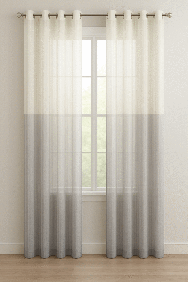 پرده آماده حریر لنوبافت مدل پانچ در ۳ رنگ