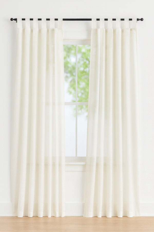 پرده آماده حریر نازلی شاین/کریستال مدل تب‌تاپ در ۳ رنگ