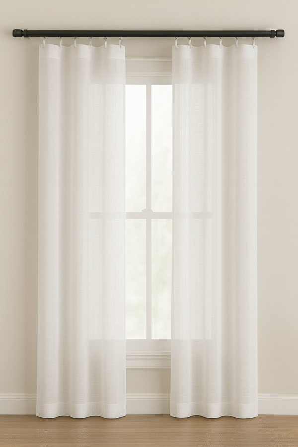 پرده آماده حریر نازلی شاین/کریستال مدل مینیمال در ۳ رنگ