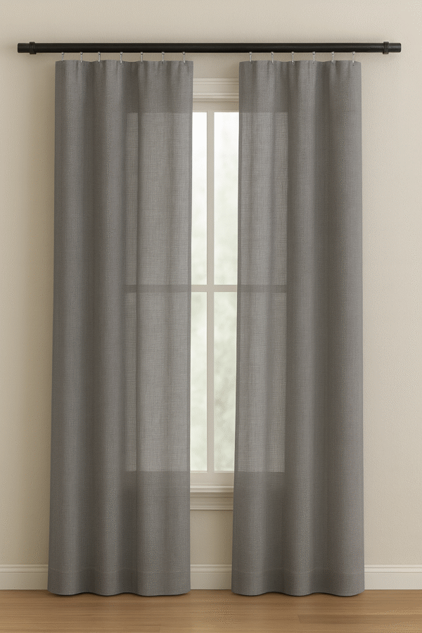 پرده آماده حریر نازلی شاین/کریستال مدل مینیمال در ۳ رنگ