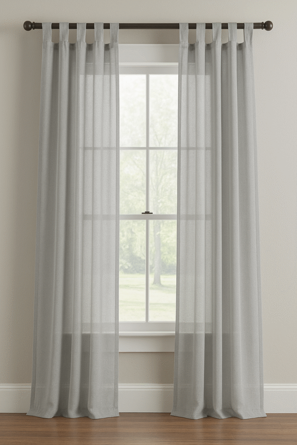 پرده آماده حریر نازلی شاین/کریستال مدل تب‌تاپ در ۳ رنگ