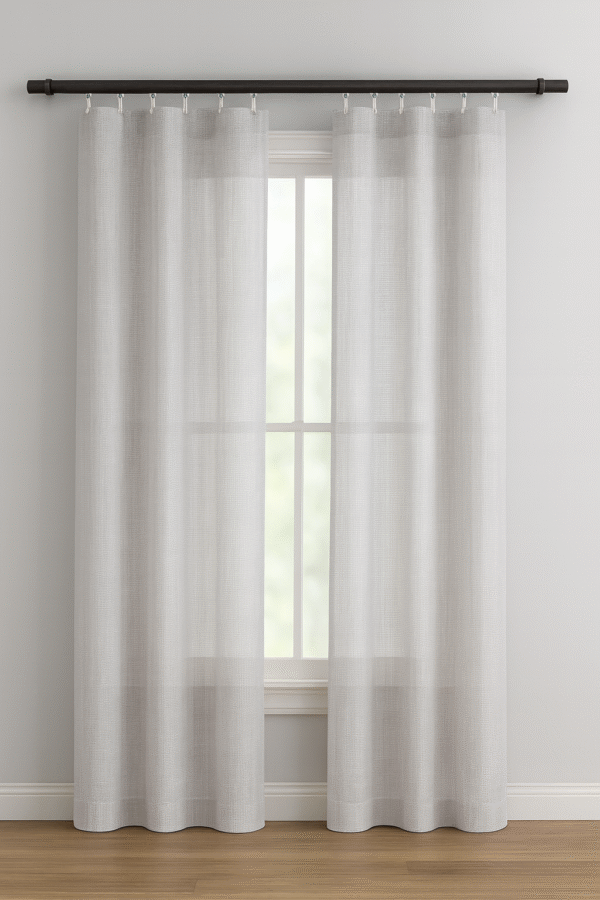 پرده آماده حریر نازلی شاین/کریستال مدل مینیمال در ۳ رنگ