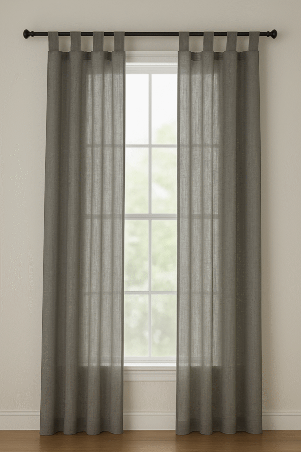 پرده آماده حریر نازلی ساده مدل تب‌تاپ در ۳ رنگ