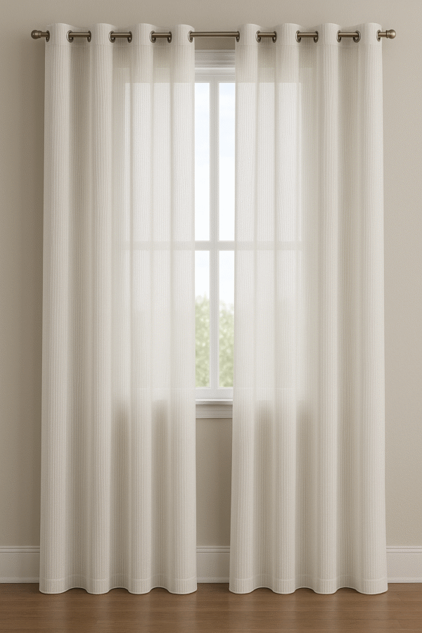 پرده آماده حریر لنوبافت مدل پانچ در ۳ رنگ