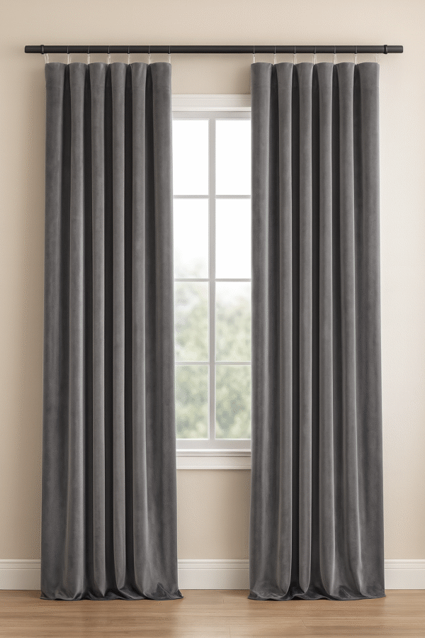 پرده آماده مخمل کالیفرنیا مدل مینیمال در رنگهای پرطرفدار