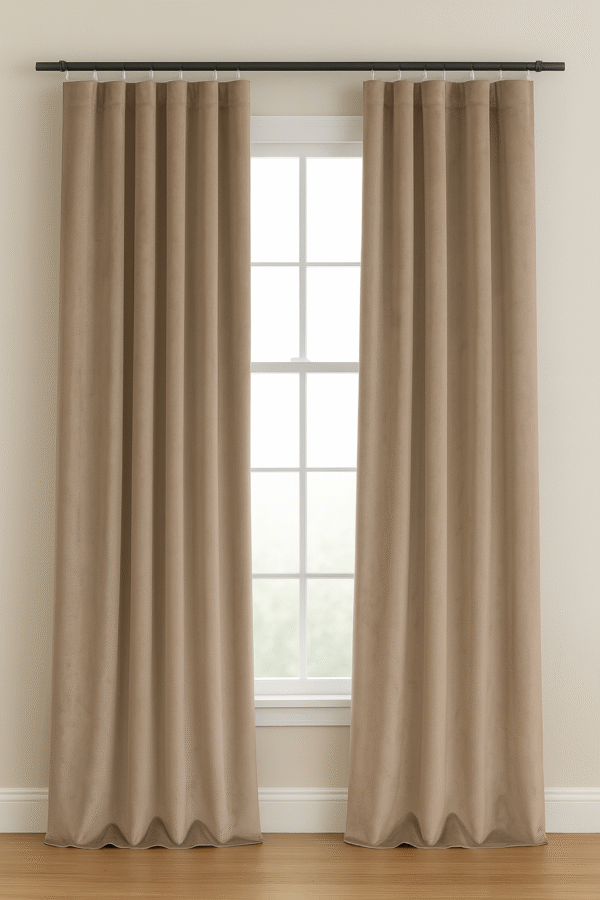 پرده آماده مخمل کالیفرنیا مدل مینیمال در رنگ‌های پرطرفدار